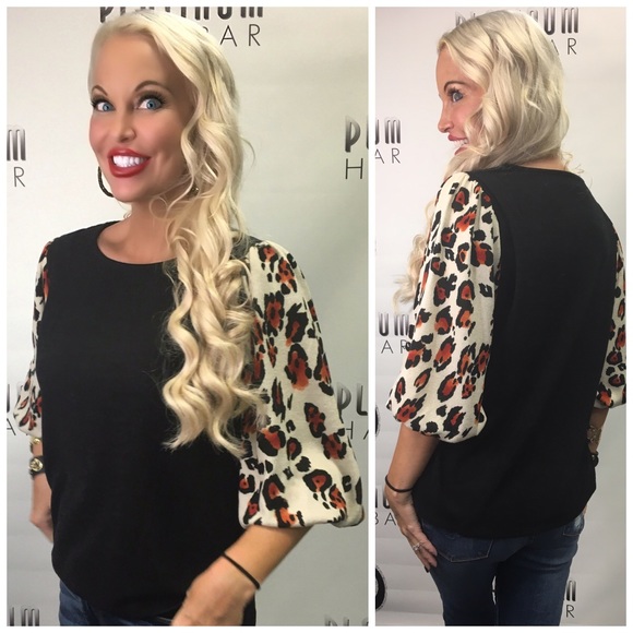 ❤️LAST 1! Hi Lo Contrast Animal Print Top! - Picture 2 of 4